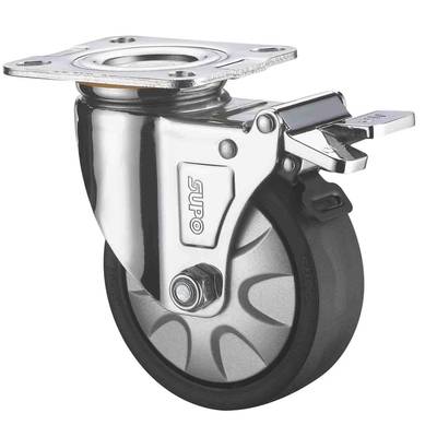 SPO荣3寸中重型工业PA尼龙U6工业向万向脚轮CC05S-01-05S-01-75-6