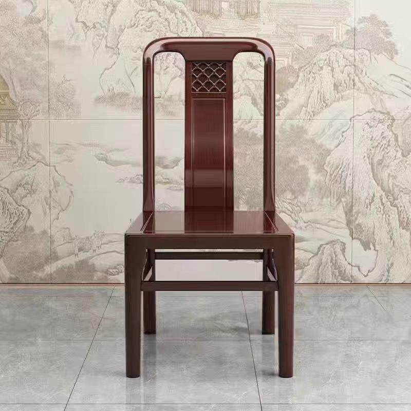 整中装新式椅实木椅子靠餐背椅子家用简约轻奢全木头餐厅LMO餐桌