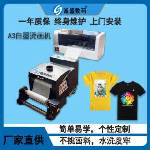工厂直数码烫衣服印花机白墨画打CS-TH300销印机TDFprinter喷墨打
