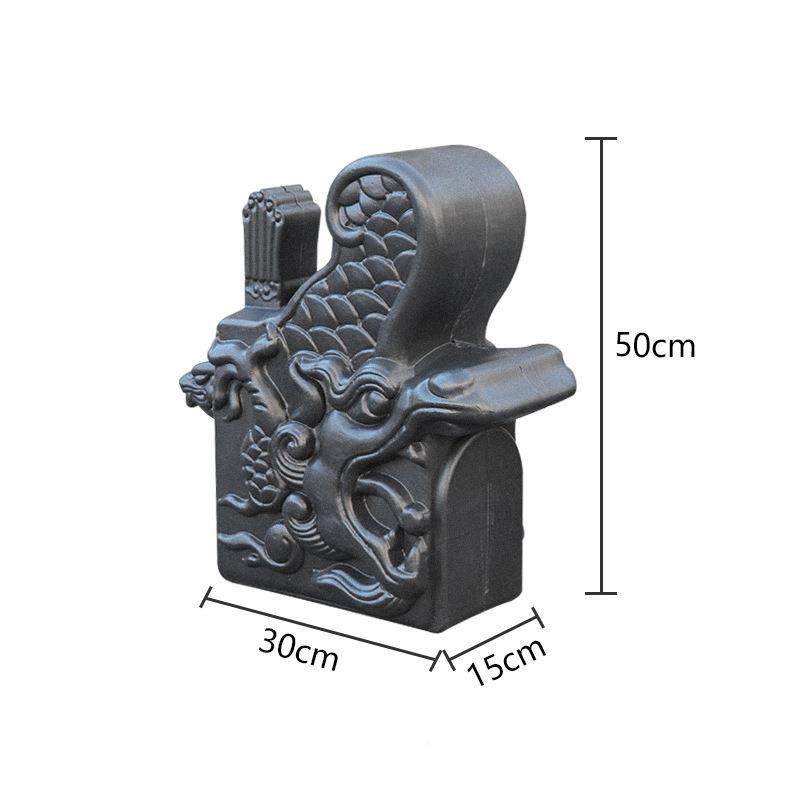5大0c高m塑料檐仿古超RPI正吻中式飞装饰树脂瓦配件