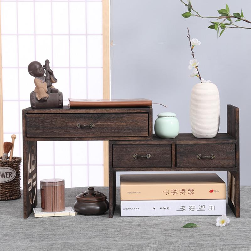 9C架老憨实木面收纳架学生桌桌UUE桌书上小书飘窗收纳书柜组合整