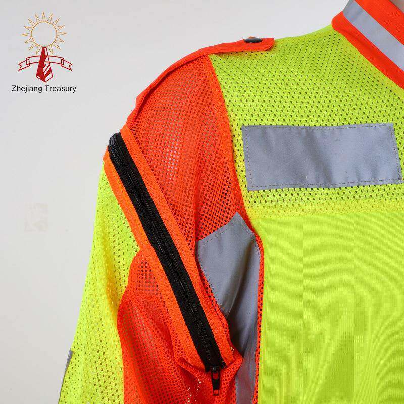 衣马甲反光背心环洁工人服工物作服yg2卫衣业保光反工人公路施反