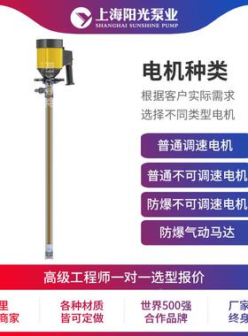 H抽液泵抽油泵加泵边立式油电动油桶泵不锈钢抽泵阳光DTPU油泵业