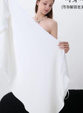 吊带纱布浴巾女205新大身人可穿裹97413全吸水速干浴裙款夏季j2ω