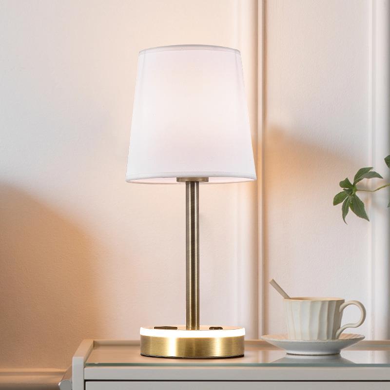 新款复古灯美式台三色变光充电台灯室书房卧氛装围感饰触OJS摸款