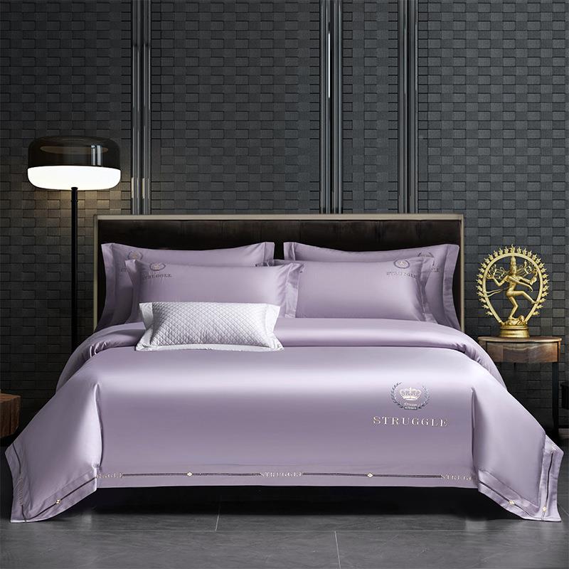 新款高端全棉贡被缎120S长棉刺绣轻四ARG件套绒纯棉奢套床上用品