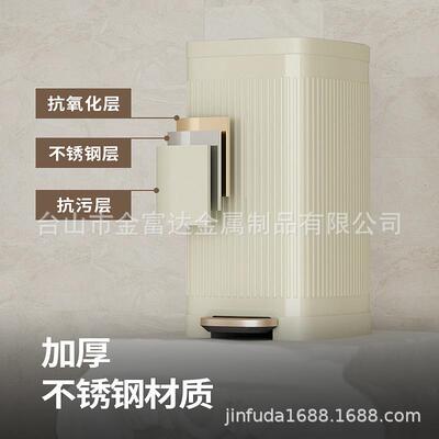 厨房不钢15006锈脚式垃圾桶大号款简约家新用大容量客厅防水带踏