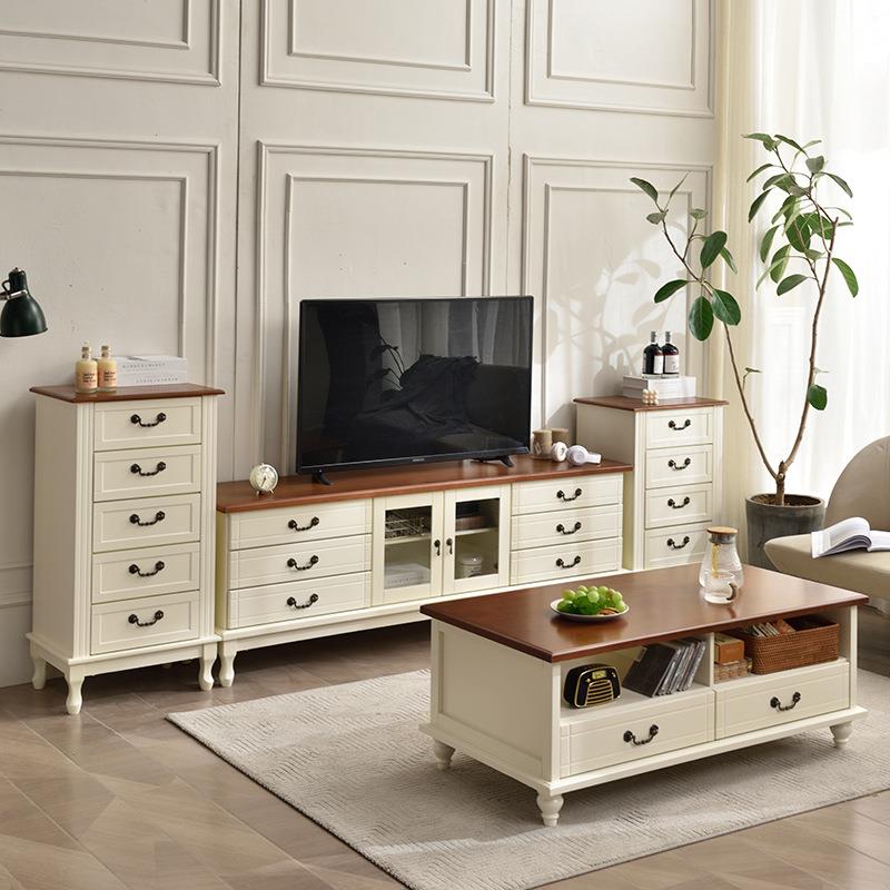 五斗柜实木靠墙抽屉式收纳五柜卧柜子储物柜轻UAN奢斗橱大美室式