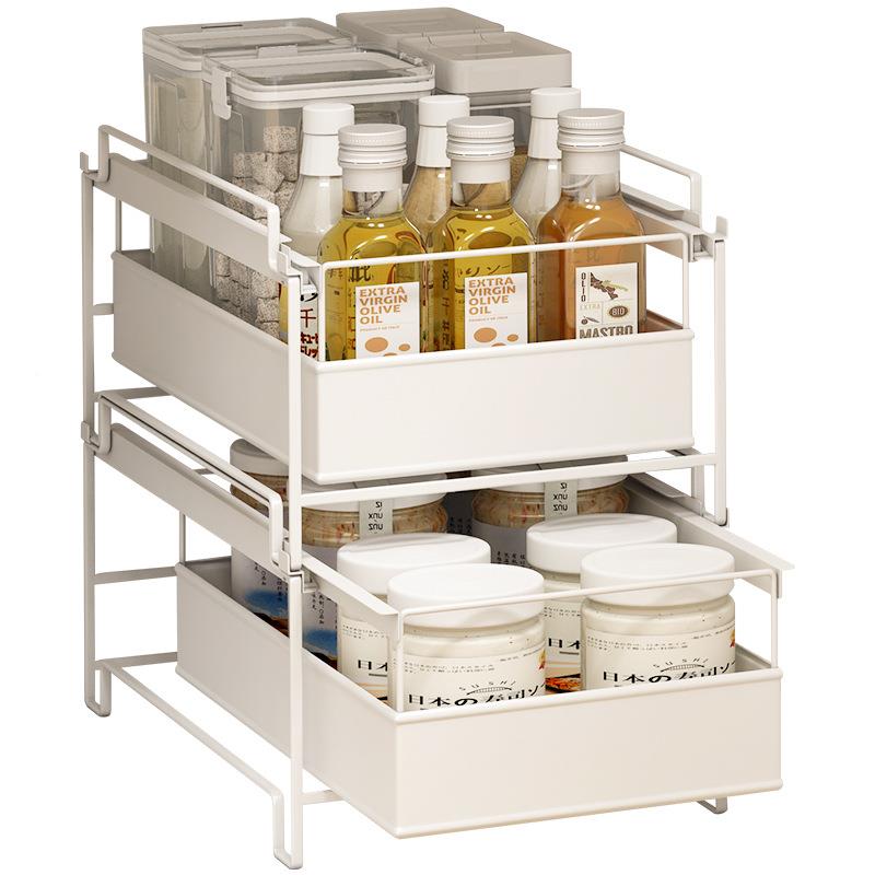 5房ZV7橱柜UGC抽拉架厨内下水调料置物家用抽柜屉分层储物槽收