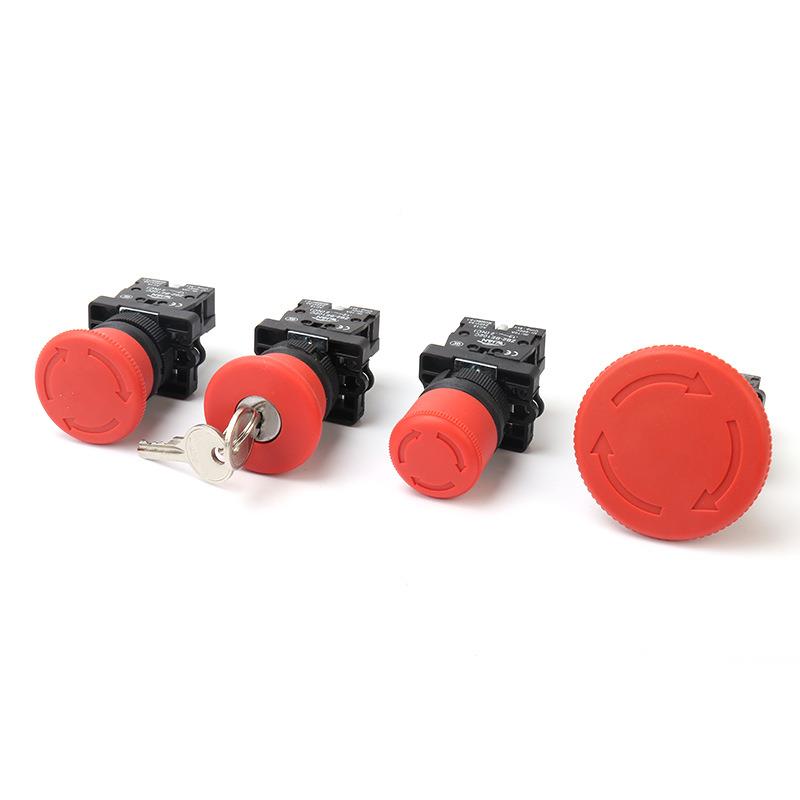 ES5SBX42-ES4开5塑料急停按钮色蘑红菇5头按钮关自复位急停开关