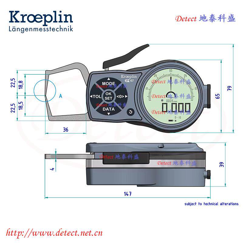 K10S外卡规德国KK110S指ROE槽PLIN1带表数显外径规外圆卡直径测量