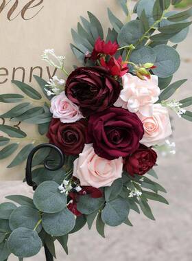 新款仿迎宾花指示牌花A491大号艺外拱婚门花门楣花真角花礼户装饰