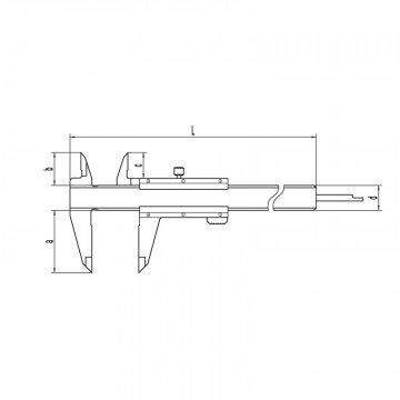 广陆开式游标卡尺闭式游标卡尺0-150-2-000-30-50060VIA-0800-100