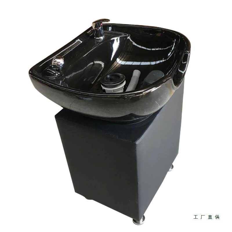立式洗头盆发廊理发店坐式洗头盆立式冲水池冲水盆水疗陶瓷盆配件