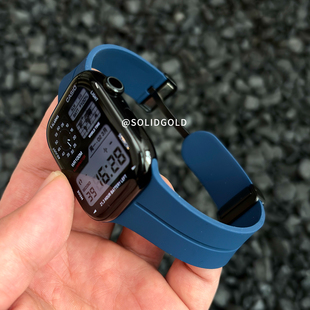 SolidGold简约磁吸硅胶适用苹果手表带S11AppleWatch789iwatch10