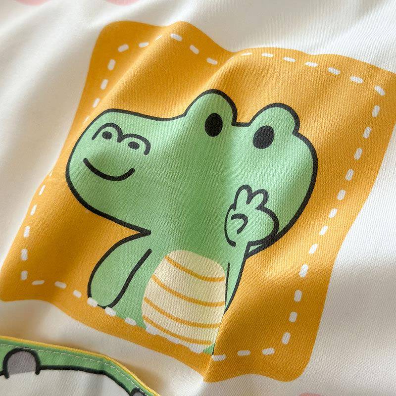 通睡可爱全棉抱枕被两用二合一儿童THC学宿校午被学卡生舍小被子