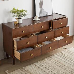 家逸斗实木柜约LAW五斗柜家用储卧室物柜现代简客厅边柜斗橱收纳