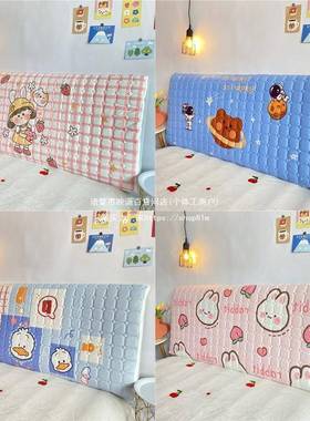 lQTJ厚l床头靠垫软包套尘防撞夹棉床头罩实木床皮全包床头套加防