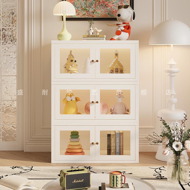 防尘门书柜用带玻璃小书架F768S66J置物架落家儿童自由组合展示储