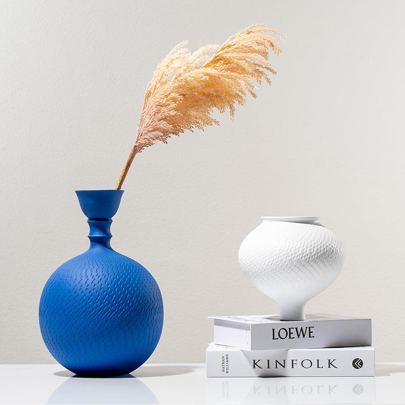 贝子现代简约创意瓷花瓶花YB-QSCT2器摆件展艺厅客摆厅样板房收陶