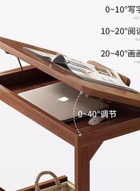 小几茶实翻木可几移动盖边沙发49659桌边收纳角几客厅家用学习办