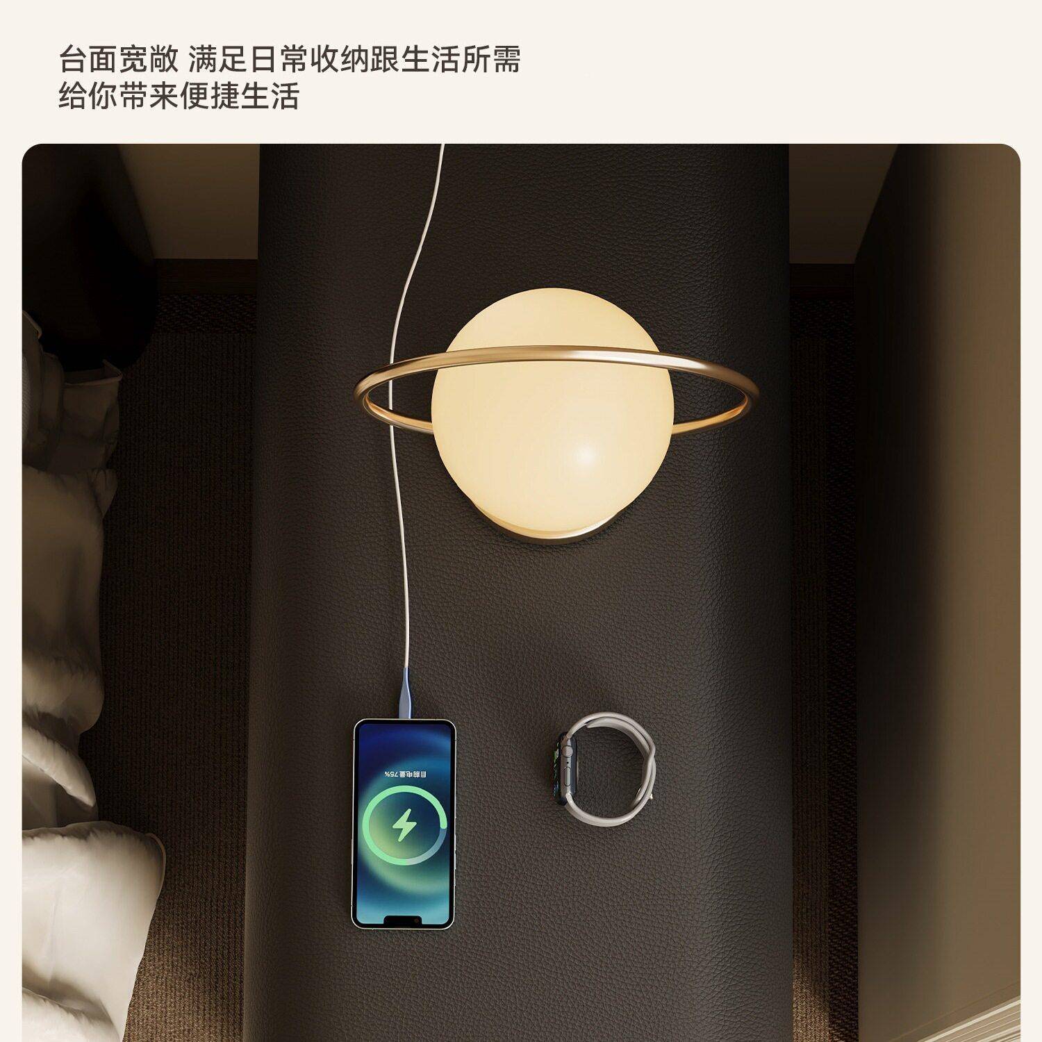 小618约型床头超柜简室现卧夹缝实木家用迷你窄床边置物架简易轻
