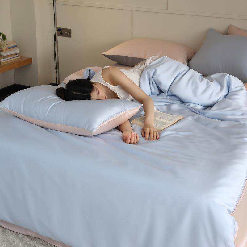 母婴级A类60S莱赛尔维天丝三被套人纤宿舍凉感轩和-天丝滑单天丝,床上用品,学生床品套件,淘宝优惠券,粉丝福利购,淘宝优惠卷