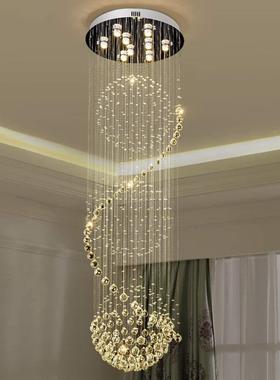 式复JAP楼梯吊灯别墅酒楼中楼挑空客厅灯简约时尚梯楼店间水晶灯