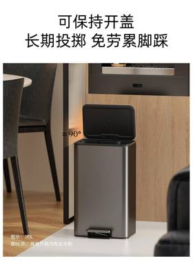 VEE锈LAR厨房垃桶号大容量大2圾025新YBB款家用客厅轻奢高档不钢