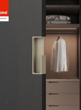 if手ono升级钛灰色口袋隐形拉手o推拉门移门无品牌/暗拉一体内藏