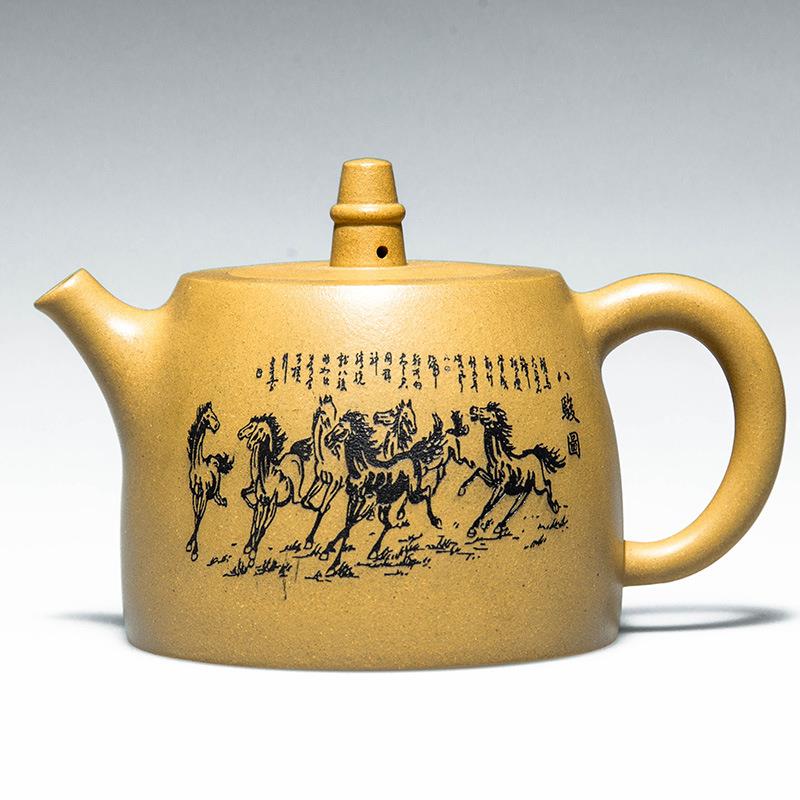 晶阳宜原兴紫砂壶矿手名家纯PTJ工球孔汉铎大容量家用泡茶茶壶具