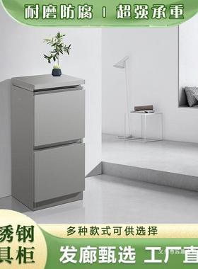 美工发店不锈剪发柜CLF子理发廊储物架小柜推车简约发钢店具柜