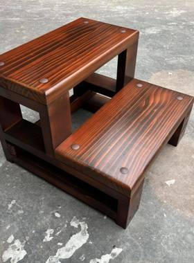 实木脚踏厚窗台阶加家用实木脚飘踏层NVE2踏步架垫脚架楼梯踏步