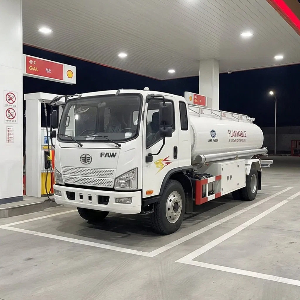 4X2小型5000L原油汽油罐车