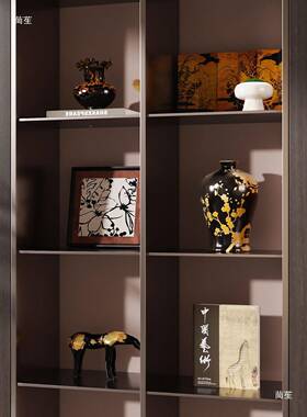 宋代美学厅摆件中式茶室办t$*&lznf公室中客放古感开格陈列新软装