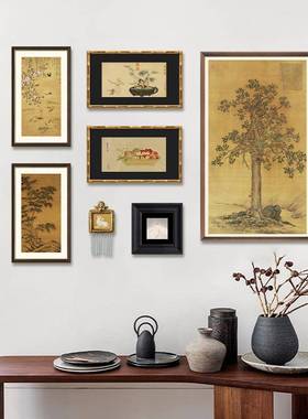 新中式古风KUZ国合画墨竹书挂画样房板房客厅装饰画组民宿玄关壁