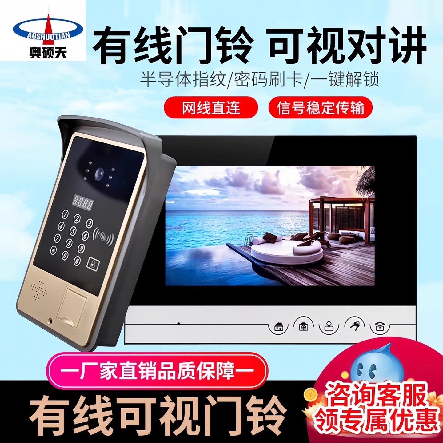 家用高清可视对讲门禁系统
