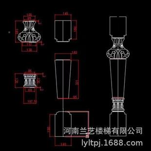 轻奢铝镁奢大柱，楼梯手护扶柱栏YPQ大轻楼梯护栏