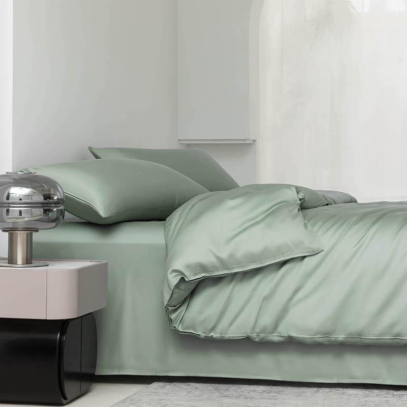 床A类奢100支兰精天丝上四件套纯色OR丝滑被轻套床单床笠床上款用