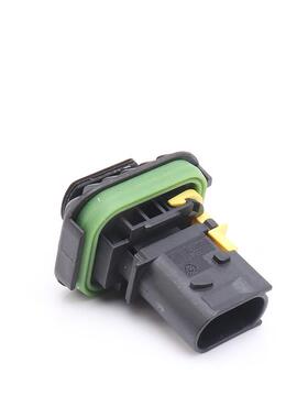 2防水线束大孔黑色1WAF-孔170841-1新3接能源线束插头防水连器端