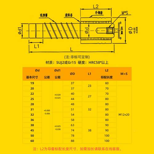 SR滚珠MYA导柱导套精密胶铝铜套38滑动P模珠具配件滚活动压盖