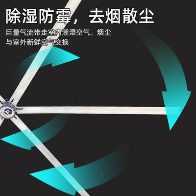 QEH驰型工业巨吊扇工厂车间厂房电通风降温扇永磁节能大风力风大