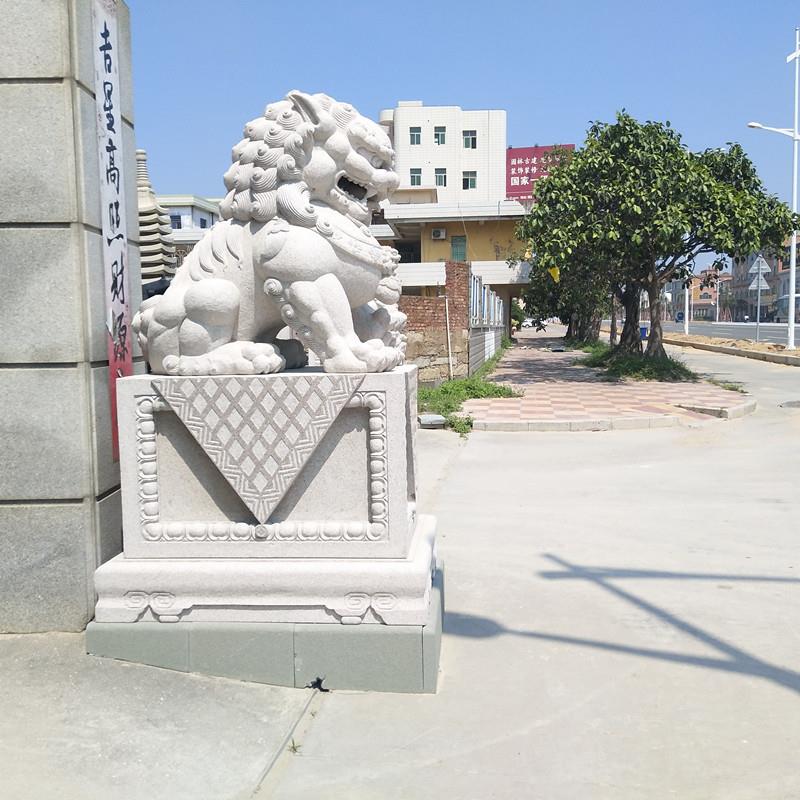 花林岗岩石lw178门酒口店公司石雕卷发狮子各种动物雕刻景区园狮