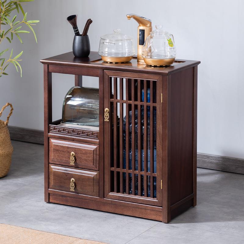 实木茶柜烧KOV水新能壶一家用中式泡茶台多功茶边柜体移动茶水桌