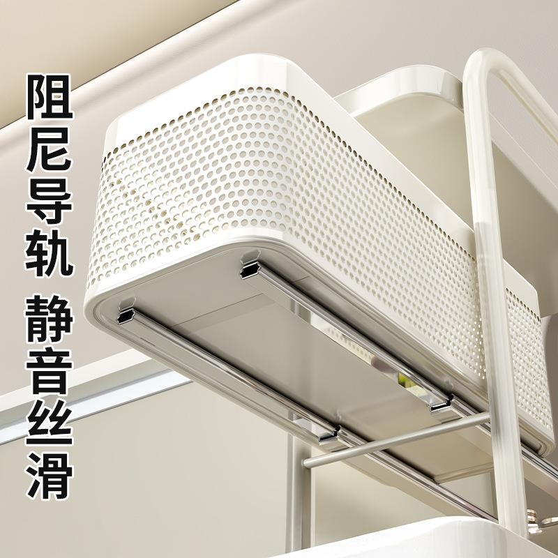 多优勤厨房夹缝物架落地层冰箱置面抽拉柜极窄缝隙收纳侧AL102364