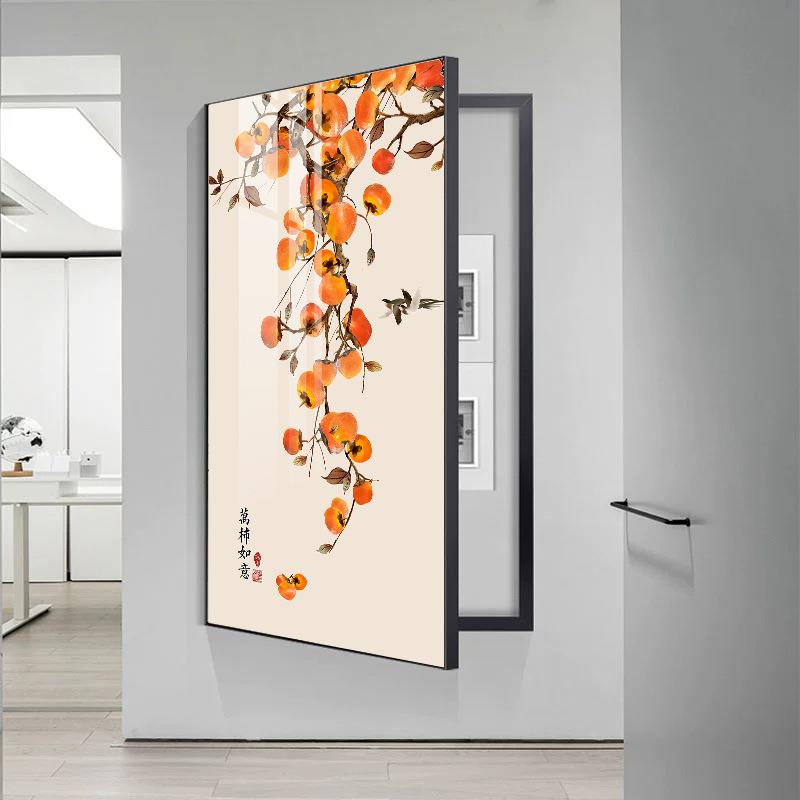 户中式玄关入箱大尺寸电表箱装饰电新画竖款强弱电箱装LO10-1饰画