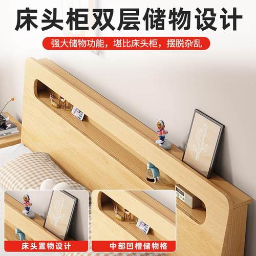 米实木床双人床实木出租房用现代无品牌/简约单人床.2米主1卧.81