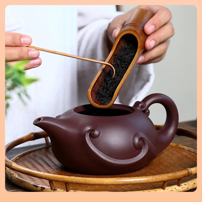 宜兴名家原紫F$p$%p@v矿陈腐紫泥砂壶大纯手工龙泡茶壶容量瀛420
