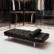 地台沙黑发客厅AL66985皮艺款 轻奢中古风色直排沙酒店工 家具意式