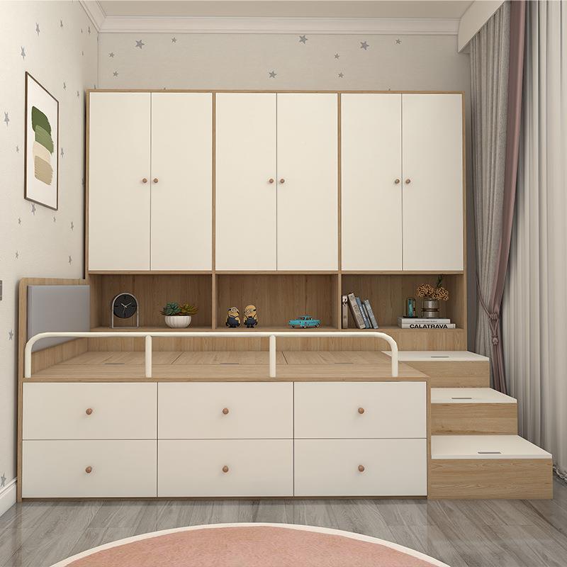 9户半U柜榻榻米床衣柜一体床小型儿童床组合多功能带储物BEB书架